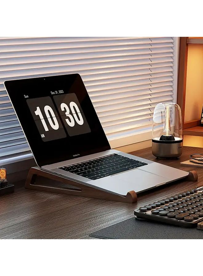 2 قطعة حامل كمبيوتر محمول من الخيزران المحمول، ارتفاع مريح لجهاز MacBook وجهاز الكمبيوتر اللوحي - Image 3